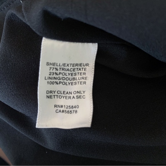 Intermix Tie Front Blouse XS Black Plunge Neckline - Picture 6 of 8